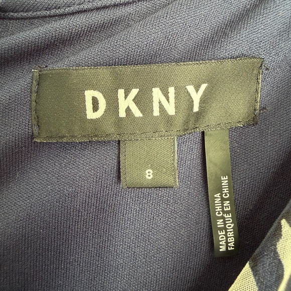 DKNY navy floral print chiffon maxi dress NWT - Picture 9 of 10